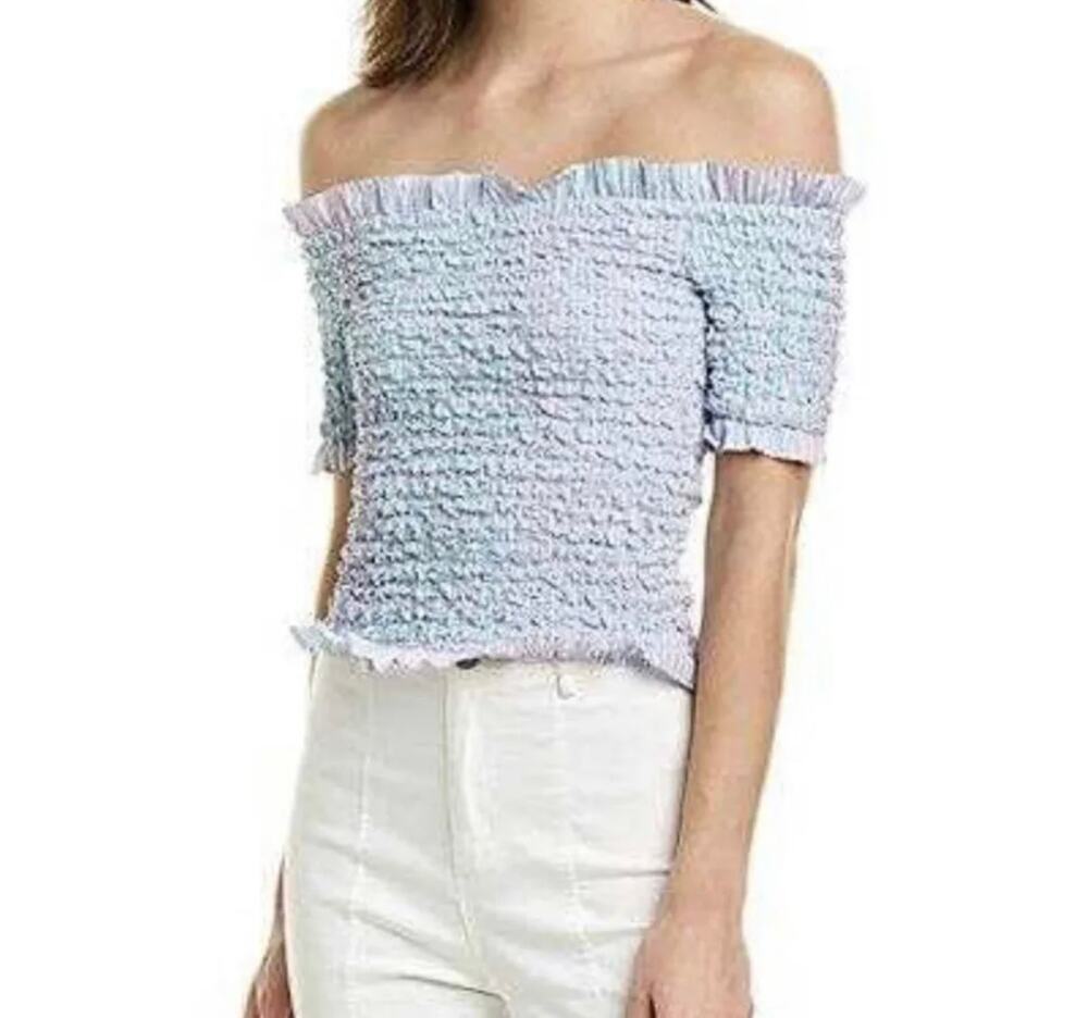 Petersyn NWT Kinsey Smocked Off-Shoulder Top Cocktail | REVOLVE Size XS